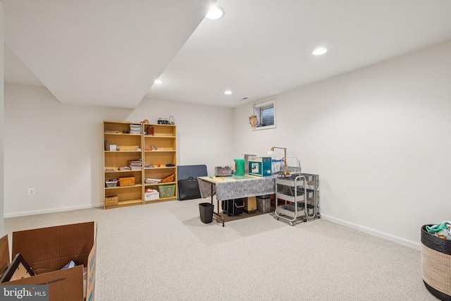 12649 Victory Lakes Loop, Bristow, VA 20136 - office area with carpet flooring and recessed lighting