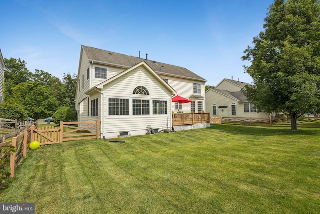 12649 Victory Lakes Loop, Bristow, VA 20136 - back of house with a gate, a deck, and a fenced backyard