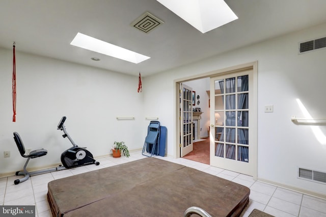 137 S Ronks Rd, Ronks, PA 17572 - exercise area with a skylight and tile patterned flooring