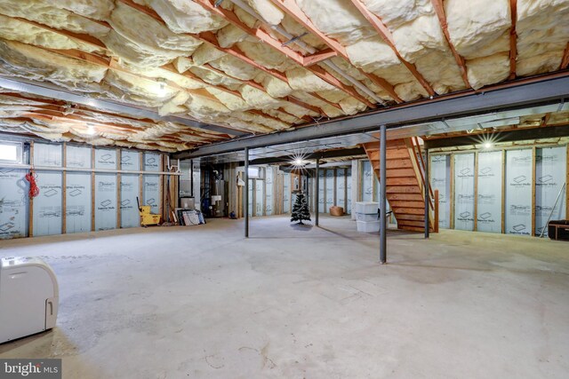 137 S Ronks Rd, Ronks, PA 17572 - unfinished basement featuring water heater and stairs