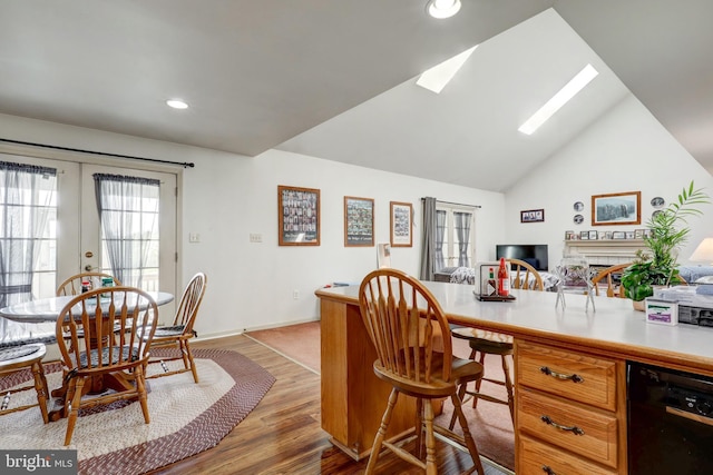 137 S Ronks Rd, Ronks, PA 17572 - kitchen featuring dishwasher, wood finished floors, light countertops, french doors, and recessed lighting