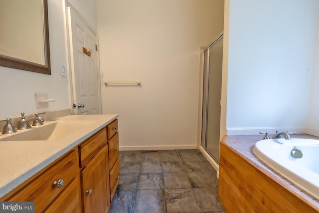 8803 Duveen Dr, Glenside, PA 19038 - bathroom featuring vanity, a shower stall, and a bath