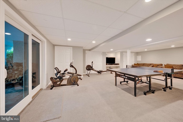 102 Windsong Dr, Doylestown, PA 18901 - game room featuring carpet floors, recessed lighting, and baseboards