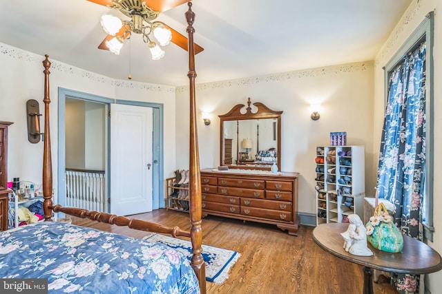 6427 Woodcrest Ave, Philadelphia, PA 19151 - bedroom with wood finished floors and a ceiling fan