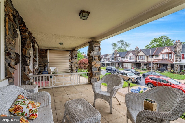 6427 Woodcrest Ave, Philadelphia, PA 19151 - view of patio / terrace featuring a residential view and covered porch