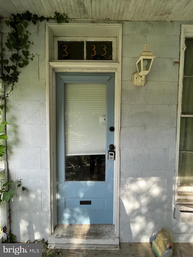 view of doorway to property