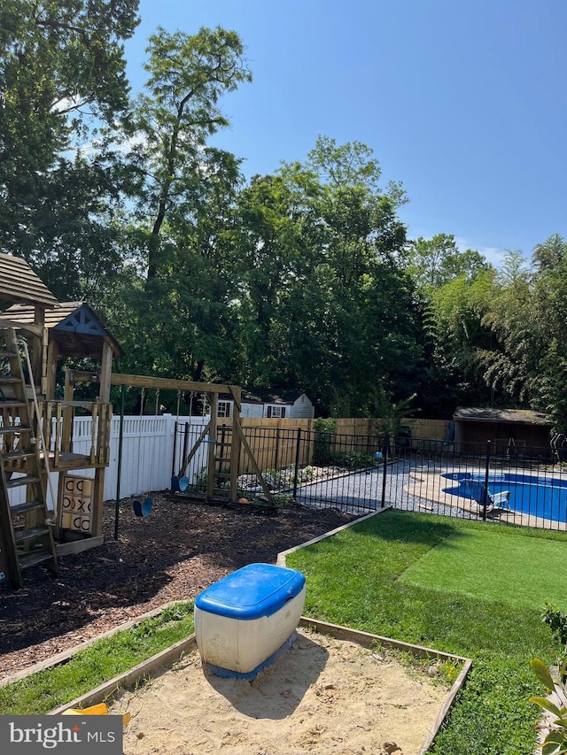 599 Claster Blvd, Dauphin, PA 17018 - view of yard with a playground