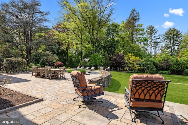 1182 Wrack Rd, Meadowbrook, PA 19046 - view of patio / terrace featuring outdoor dining area and view of wooded area