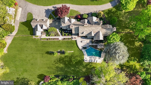 1182 Wrack Rd, Meadowbrook, PA 19046 - bird's eye view of a pool area