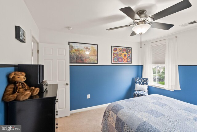 20355 Snowpoint Pl, Ashburn, VA 20147 - carpeted bedroom with ceiling fan and baseboards