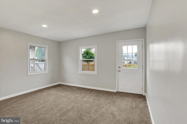 134 S Market St, New Cumberland, PA 17070 - carpeted spare room with baseboards and recessed lighting