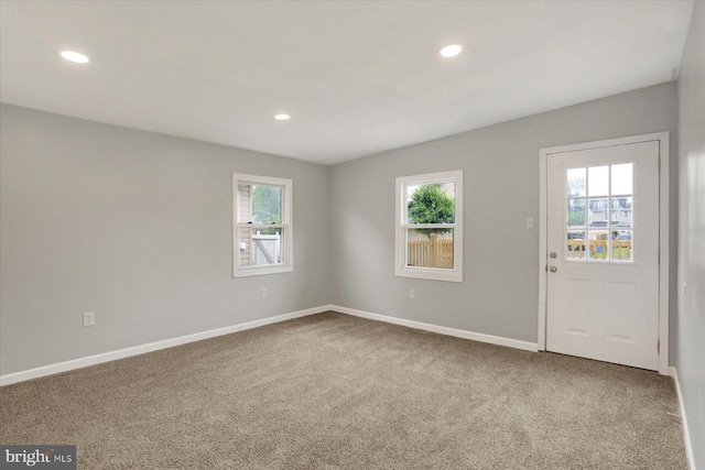 134 S Market St, New Cumberland, PA 17070 - spare room with carpet floors, baseboards, and recessed lighting