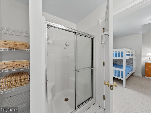 37 Sussex St, Rehoboth Beach, DE 19971 - bathroom featuring a stall shower and baseboards
