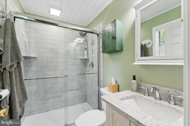 501 Macmillan Ct, Arnold, MD 21012 - bathroom with a stall shower, toilet, and vanity