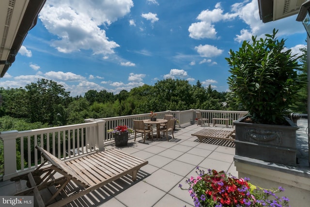 view of patio / terrace featuring outdoor dining area