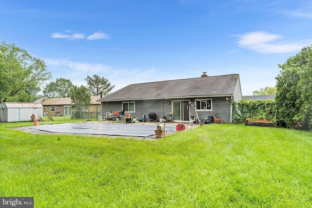 145 Arbor Meadow Dr, Sicklerville, NJ 08081 - back of house with a patio area, a chimney, and a shingled roof