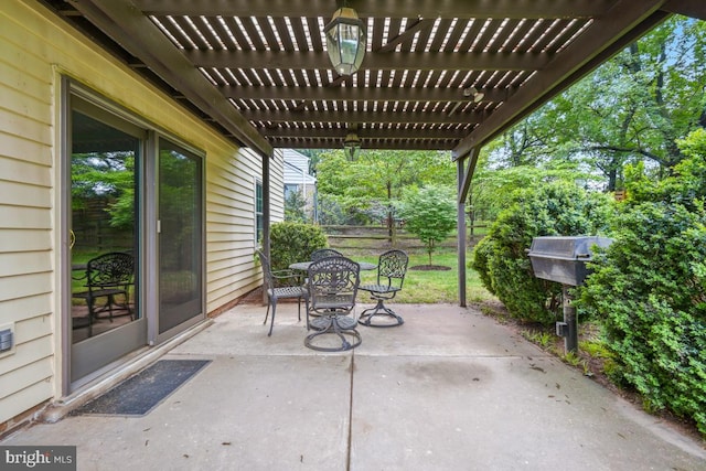 10620 Seneca Ridge Dr, Gaithersburg, MD 20886 - view of patio / terrace with outdoor dining area, fence, and a pergola