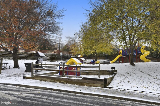 203 Spring Ave, Takoma Park, MD 20912 - view of yard covered in snow