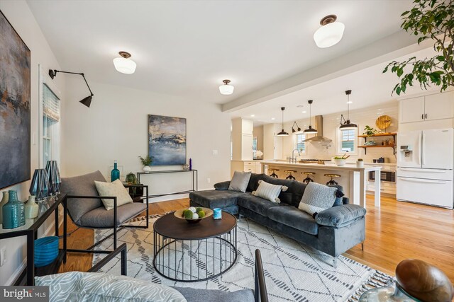 203 Spring Ave, Takoma Park, MD 20912 - living area with light wood-type flooring