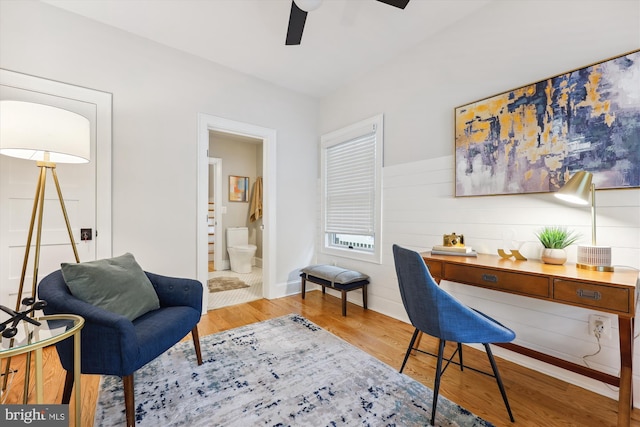 203 Spring Ave, Takoma Park, MD 20912 - office with wood finished floors and ceiling fan