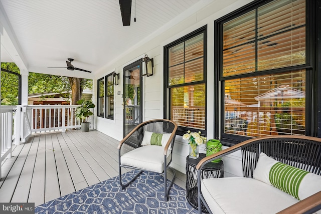203 Spring Ave, Takoma Park, MD 20912 - porch with a ceiling fan