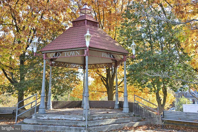 203 Spring Ave, Takoma Park, MD 20912 - deck featuring a gazebo and view of wooded area