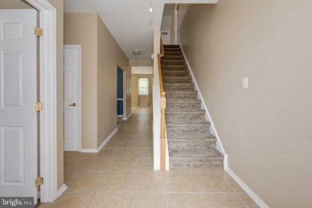 221 Heritage Way, Deptford, NJ 08096 - stairway with tile patterned floors and baseboards