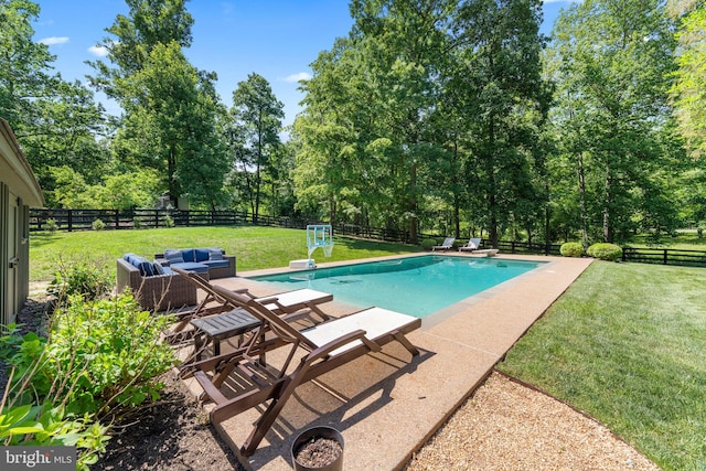 5194 Chase Ln, Midland, VA 22728 - view of swimming pool featuring a patio area and view of wooded area