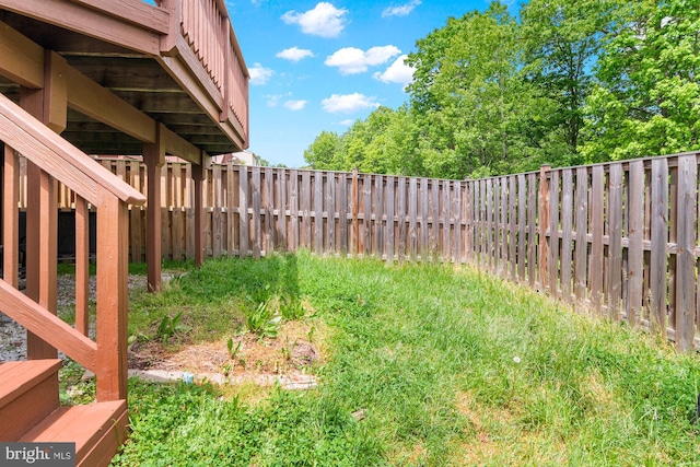 view of fenced backyard