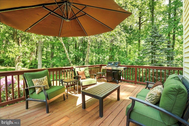 21 Bright Summer Way, Glenmoore, PA 19343 - wooden deck with area for grilling and an outdoor hangout area