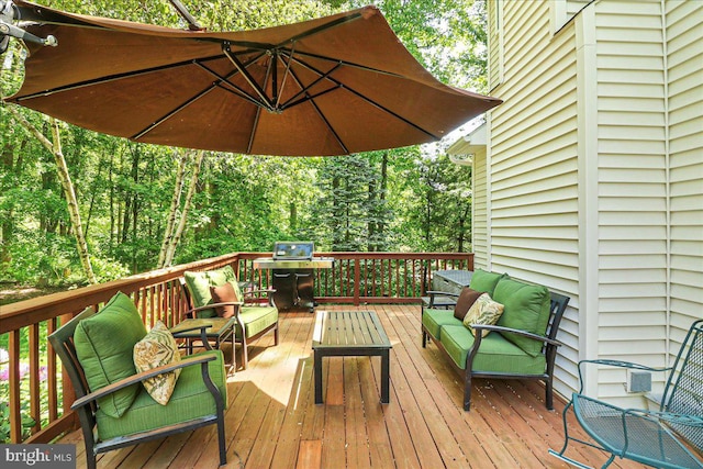 21 Bright Summer Way, Glenmoore, PA 19343 - wooden deck featuring an outdoor hangout area