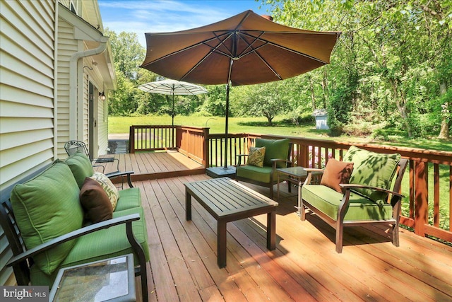 21 Bright Summer Way, Glenmoore, PA 19343 - deck featuring an outdoor hangout area