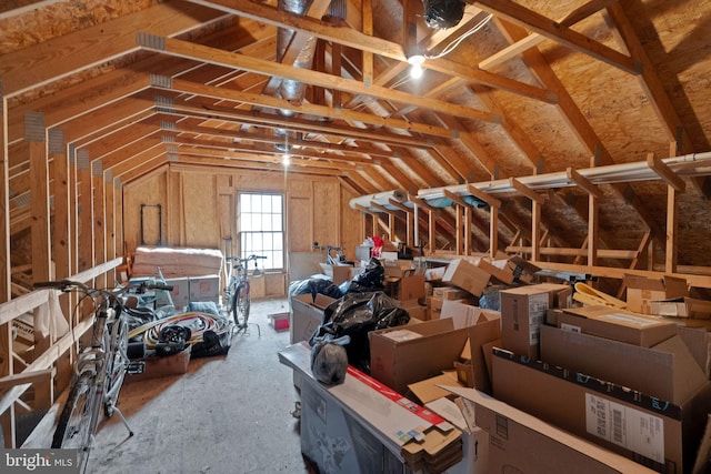 view of attic