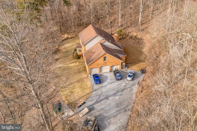 view from above of property