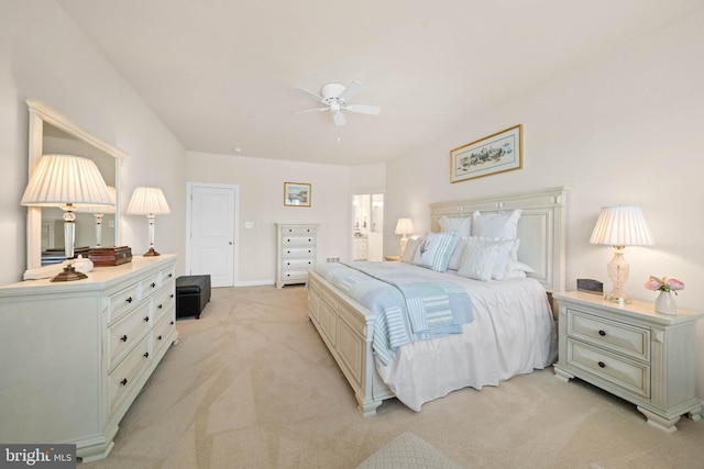 355 Dillon Cir, Middletown, DE 19709 - bedroom with light carpet, ceiling fan, and baseboards