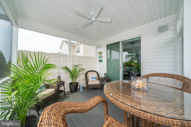 355 Dillon Cir, Middletown, DE 19709 - sunroom / solarium with a ceiling fan