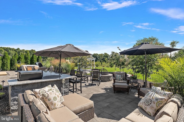 355 Dillon Cir, Middletown, DE 19709 - view of patio featuring an outdoor hangout area