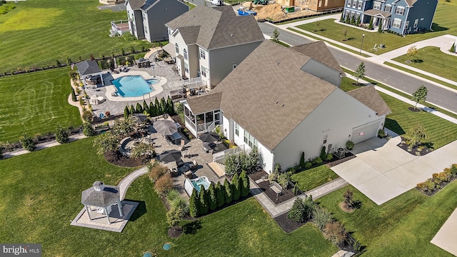 355 Dillon Cir, Middletown, DE 19709 - bird's eye view of a pool area