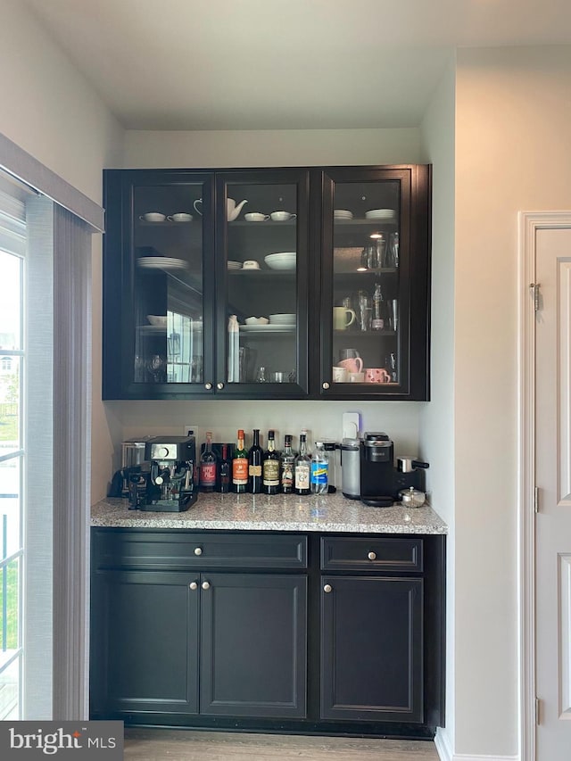 indoor dry bar with plenty of natural light