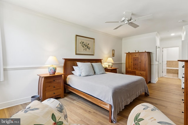 66 Franklin St Unit 307, Annapolis, MD 21401 - bedroom featuring ornamental molding, wood finished floors, and a ceiling fan