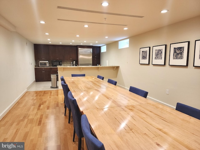 66 Franklin St Unit 307, Annapolis, MD 21401 - dining space featuring recessed lighting, light wood finished floors, and baseboards