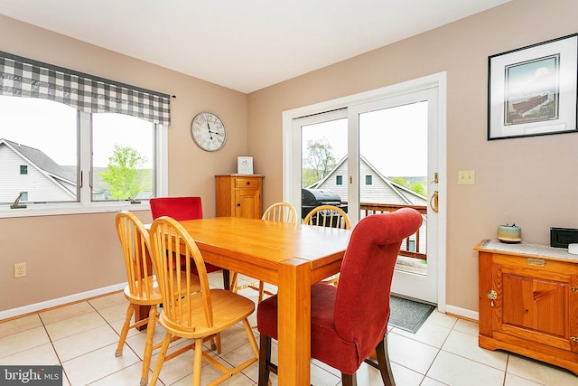 175 Roman Ridge Rd Unit 15, Oakland, MD 21550 - dining area featuring baseboards and light tile patterned flooring