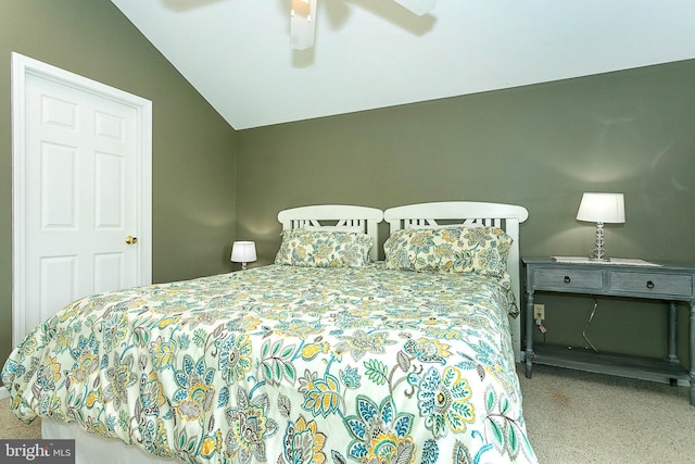 175 Roman Ridge Rd Unit 15, Oakland, MD 21550 - bedroom featuring lofted ceiling, carpet, and ceiling fan
