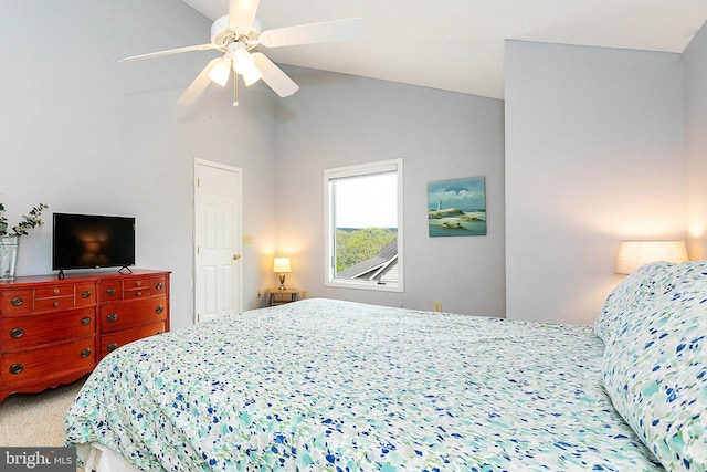 175 Roman Ridge Rd Unit 15, Oakland, MD 21550 - bedroom featuring vaulted ceiling and a ceiling fan