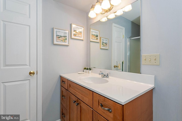175 Roman Ridge Rd Unit 15, Oakland, MD 21550 - bathroom with vanity and an enclosed shower