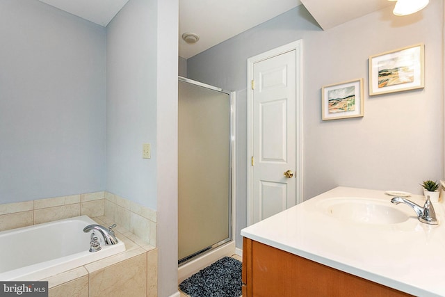 175 Roman Ridge Rd Unit 15, Oakland, MD 21550 - bathroom with a shower stall, a garden tub, and vanity