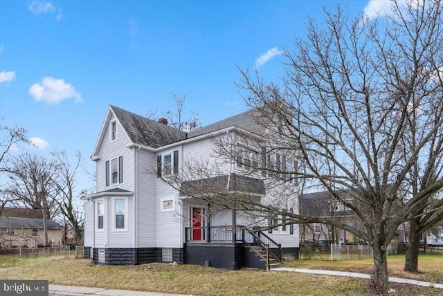 4511 Powell Ave, Baltimore, MD 21206 - view of home's exterior featuring a chimney