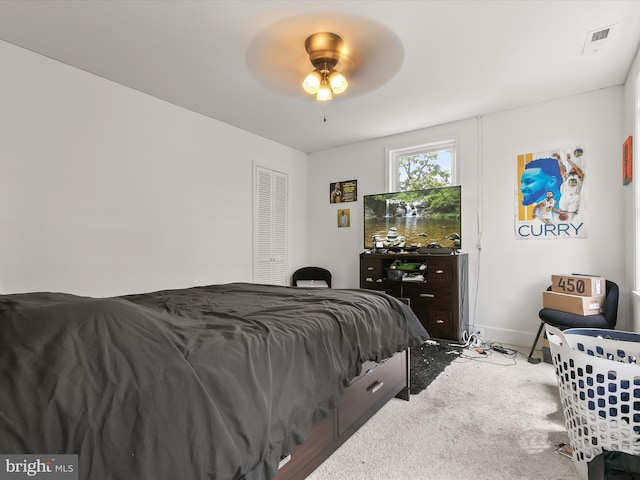 4511 Powell Ave, Baltimore, MD 21206 - carpeted bedroom featuring a ceiling fan and baseboards