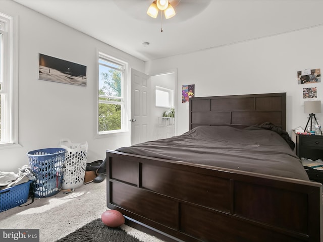 4511 Powell Ave, Baltimore, MD 21206 - carpeted bedroom featuring ceiling fan