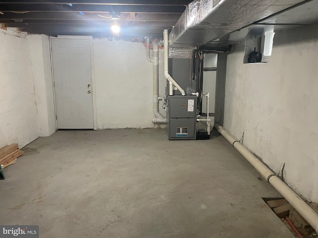 453 Bert Ave, Trenton, NJ 08629 - unfinished basement with heating unit